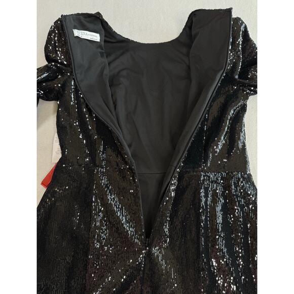 Mac Duggal Ieena Black Size 12 Sequin Structure Faux Blazer Mini Dress 26724 NWT - Picture 14 of 16